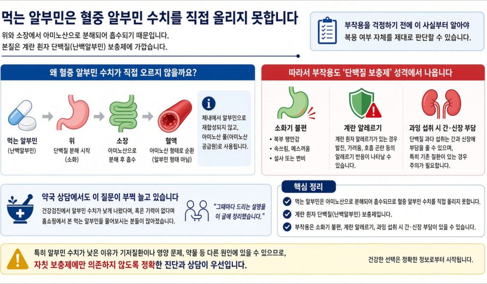 먹는 알부민, 과연 효과가 있을까