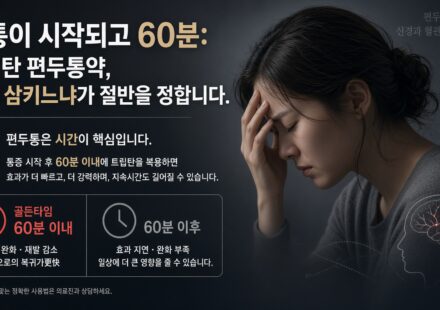 두통이 시작되고 60분: 트립탄 편두통약, 언제 삼키느냐가 절반을 정합니다
