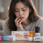 구내염약은 크게 네 계열로 나뉩니다. 염증 자체를 눌러 궤양의 진행을 멈추는 스테로이드 계열(오라메디연고·페리덱스연고·아프타치정), 손상된 조직을 화학적으로 태워 없애는 화학소작 계열(알보칠콘센트레이트액), 통증과 염증을 함께 가라앉히는 국소 소염진통 계열(아프니벤큐액·삼아탄툼액), 그리고 아픈 자리를 잠시 마비시키거나 덮어주는 국소마취·보호막 계열(오라페인큐겔·아프타치정)입니다
