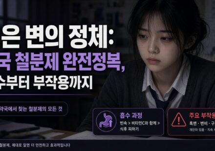 검은 변의 정체: 약국 철분제 완전정복, 흡수부터 부작용까지