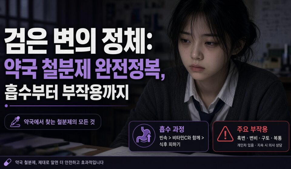 검은 변의 정체: 약국 철분제 완전정복, 흡수부터 부작용까지