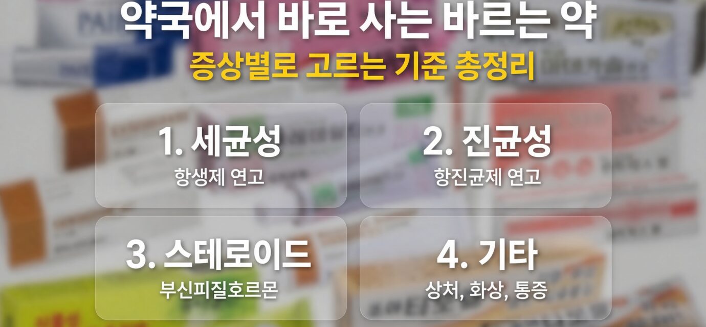 약국에서 바로 사는 바르는 약, 증상별로 고르는 기준 총정리