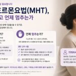 열이 먼저 말을 걸었다: 폐경기 호르몬요법(MHT), 언제 시작하고 언제 멈추는가
