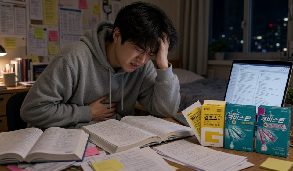속쓰림의 시간표: 제산제·파모티딘·알긴산, 증상이 오는 시각이 약을 고릅니다