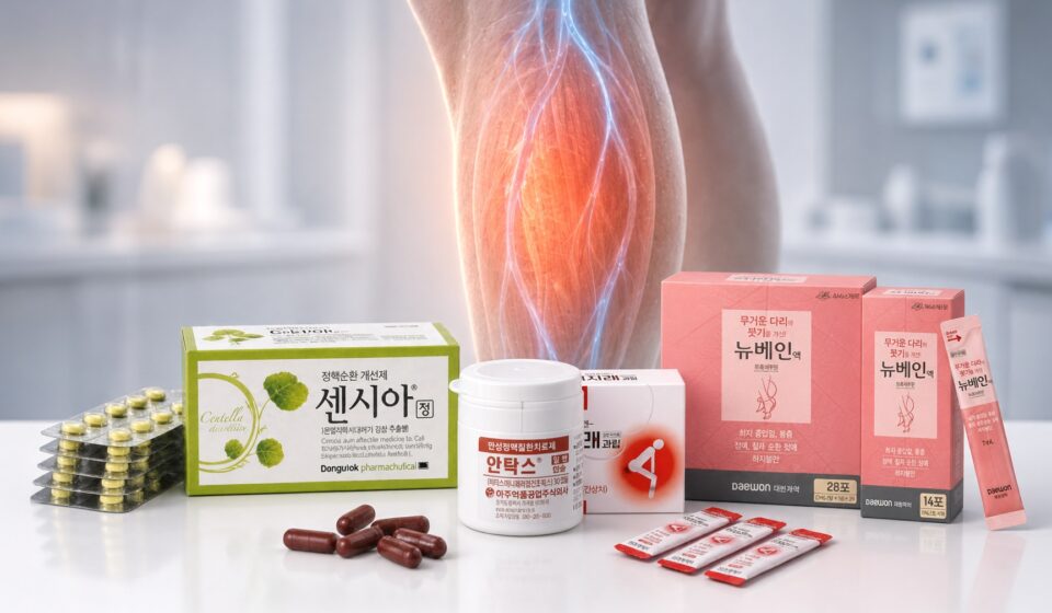 종아리가 보내는 신호: 다리 붓고 저릴 때 약국 정맥순환개선제 성분별 비교
